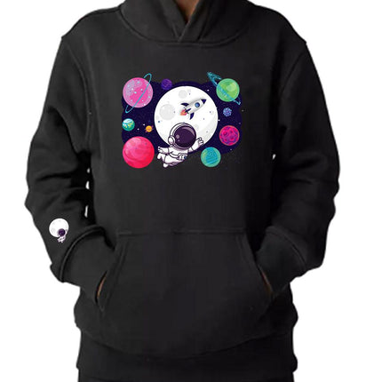 Kids Hoodie Sweatshirt Cozy Toddler Pullover Fleece Winter Outfit Gift for Boy Son Universe