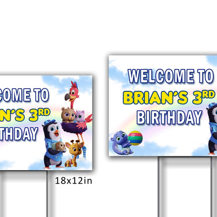 TOTS Yard Sign for Birthday Party Decor Weatherproof Stake Included