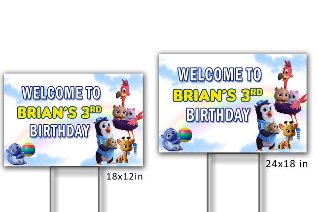 TOTS Yard Sign for Birthday Party Decor Weatherproof Stake Included