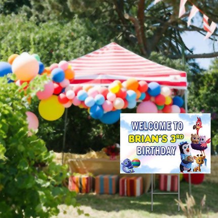 TOTS Yard Sign for Birthday Party Decor Weatherproof Stake Included