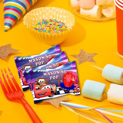 Cars Ring Pop Label Sticker for Birthday Party Candy Favor - Digital, Stickers or Finished Options