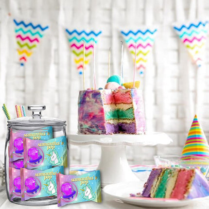 Unicorn Ring Pop Label Sticker for Birthday Party Candy Favor - Digital, Stickers or Finished Options