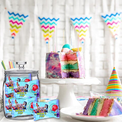 TOTS Ring Pop Label Sticker for Birthday Party Candy Favor - Digital, Stickers or Finished Options #Blue
