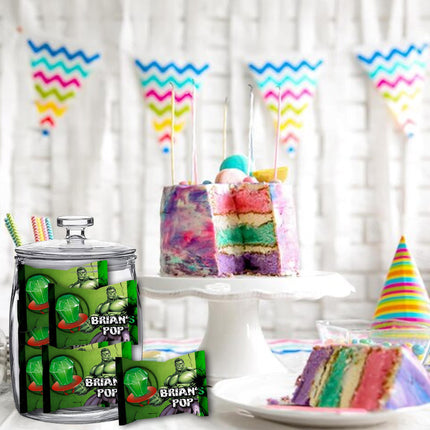 Hulk Ring Pop Label Sticker for Birthday Party Candy Favor - Digital, Stickers or Finished Options