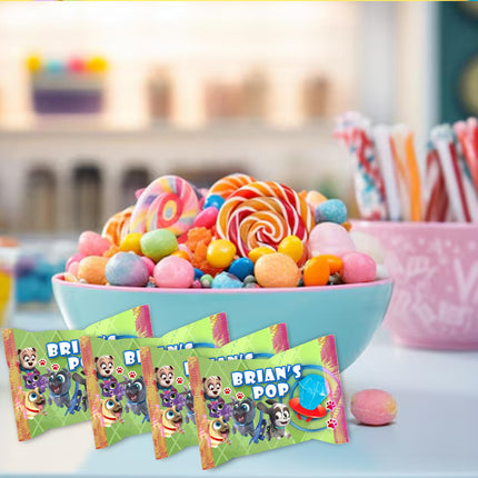 Puppy Dog Pals Ring Pop Label Sticker for Birthday Party Candy Favor - Digital, Stickers or Finished Options #Green