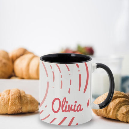 Personalized Large Coffee Mug 15oz Custom Matte Finish Gift for Men Women Work Office Home Dotted Heart