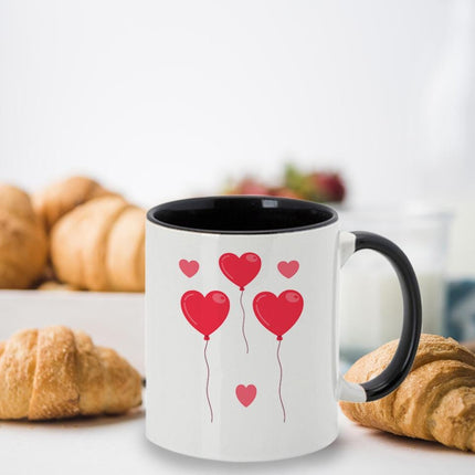 Personalized Large Coffee Mug 15oz Custom Matte Finish Gift for Men Women Work Office Home Hearth Balloons