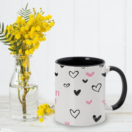 Personalized Large Coffee Mug 15oz Custom Matte Finish Gift for Men Women Work Office Home Love To The Moon Design