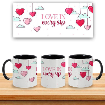 Personalized Large Coffee Mug 15oz Custom Matte Finish Gift for Men Women Work Office Home Sky Heart