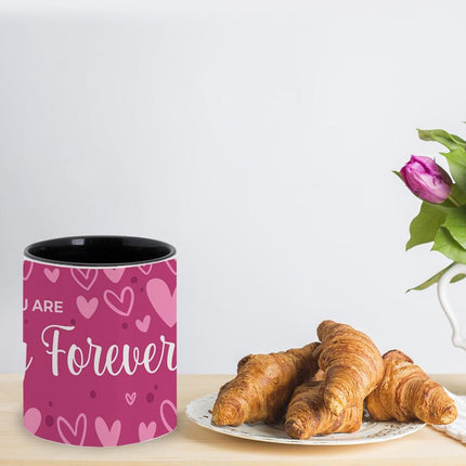 Personalized Large Coffee Mug 15oz Custom Matte Finish Gift for Men Women Work Office Home You Are My Forever Design