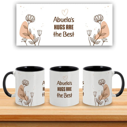 Personalized Large Coffee Mug 15oz Custom Matte Finish Gift for Women Work Office Home Mom Abuelas's Hugs