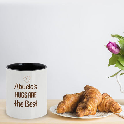 Personalized Large Coffee Mug 15oz Custom Matte Finish Gift for Women Work Office Home Mom Abuelas's Hugs
