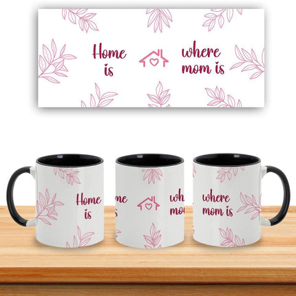 Personalized Large Coffee Mug 15oz Custom Matte Finish Gift for Women Work Office Home Is Where Mom Is