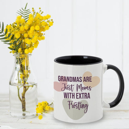 Personalized Large Coffee Mug 15oz Custom Matte Finish Gift for Women Work Office Home Grandma Is An Extra Mom