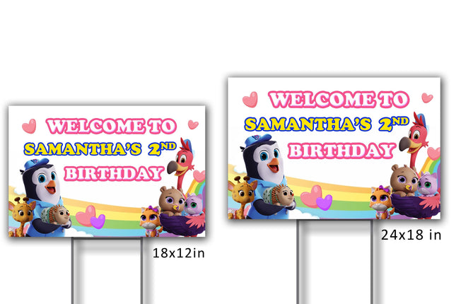 TOTS Yard Sign for Birthday Party Decor Weatherproof Stake Included #Pink