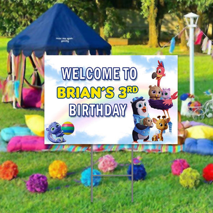 TOTS Yard Sign for Birthday Party Decor Weatherproof Stake Included