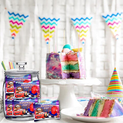 Cars Ring Pop Label Sticker for Birthday Party Candy Favor - Digital, Stickers or Finished Options