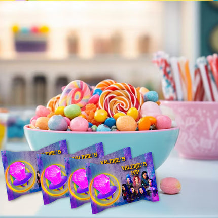 Descendants Ring Pop Label Sticker for Birthday Party Candy Favor - Digital, Stickers or Finished Options
