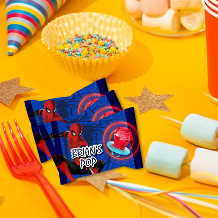 Spiderman Ring Pop Label Sticker for Birthday Party Candy Favor - Digital, Stickers or Finished Options