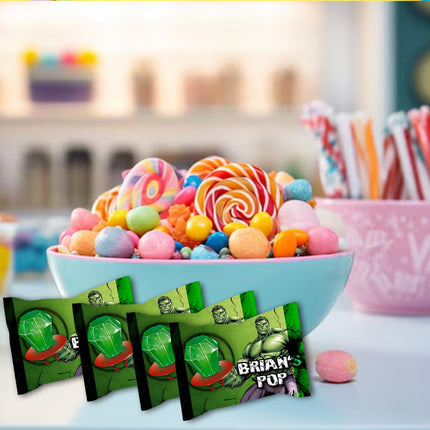 Hulk Ring Pop Label Sticker for Birthday Party Candy Favor - Digital, Stickers or Finished Options