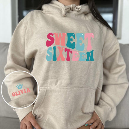 Adult Hoodie Sweatshirt Cozy Pullover Fleece Winter Outfit Gift for Her Sweet Sixteen