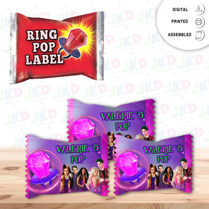 Zombies Ring Pop Label Sticker for Birthday Party Candy Favor - Digital, Stickers or Finished Options