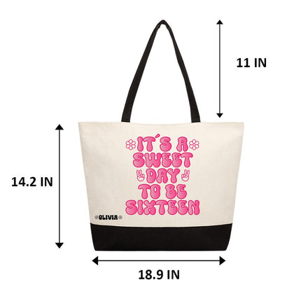 Personalized Bundle For Her Beach Tote Makeup Bag Mirror Travel Pouch Custom Gift Organizer Accessories It Is A Sweet Day
