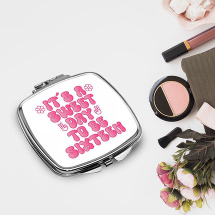 Personalized Bundle For Her Beach Tote Makeup Bag Mirror Travel Pouch Custom Gift Organizer Accessories It Is A Sweet Day