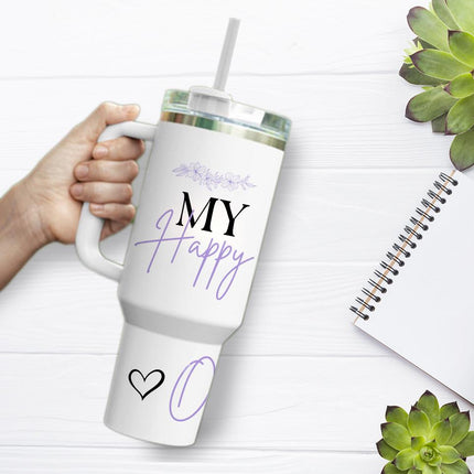 Custom Tumbler 40oz Personalized Name Insulated Bottle Water My Happy Sweet Sixteen