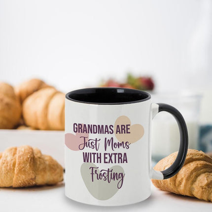 Personalized Large Coffee Mug 15oz Custom Matte Finish Gift for Women Work Office Home Grandma Is An Extra Mom