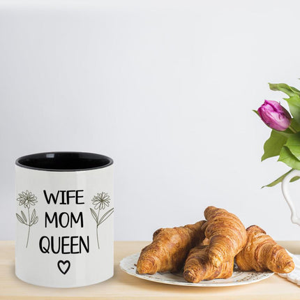 Personalized Large Coffee Mug 15oz Custom Matte Finish Gift for Women Work Office Home Wife Mom Queen Design
