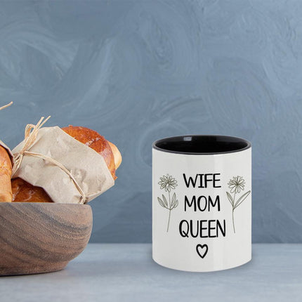 Personalized Large Coffee Mug 15oz Custom Matte Finish Gift for Women Work Office Home Wife Mom Queen Design