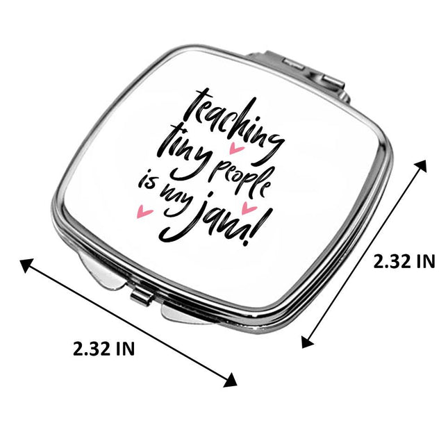 Personalized Handheld Mirror Compact Custom Travel Makeup Mirror for Women Portable Beauty Accessory Gift Teaching Tiny People