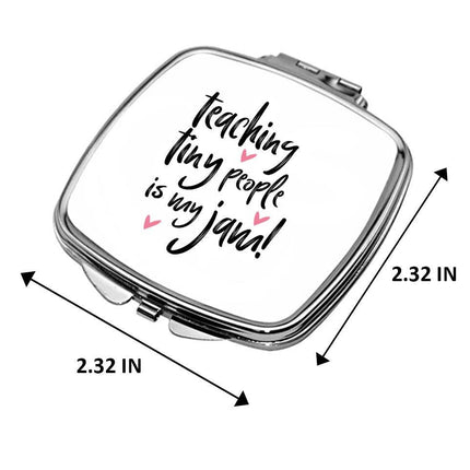 Personalized Bundle For Her Beach Tote Makeup Bag Mirror Travel Pouch Custom Gift Organizer Accessories Teaching Tiny People