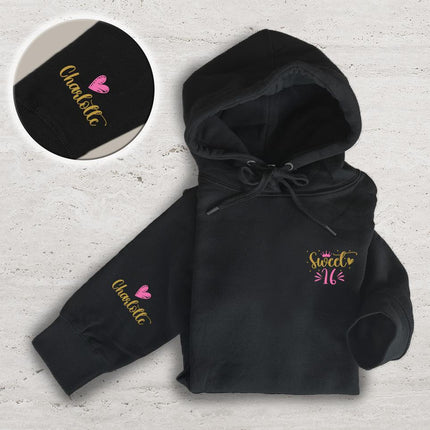 Adult Hoodie Sweatshirt Cozy Pullover Fleece Winter Outfit Gift for Her Sweet 16