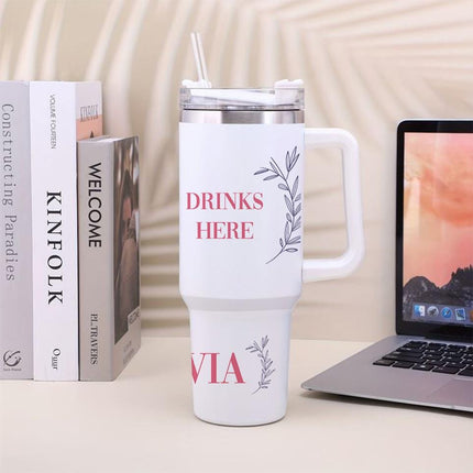 Custom Tumbler 40oz Personalized Name Insulated Bottle Water The Best Teacher