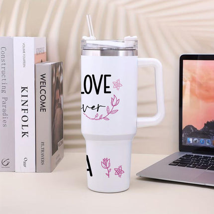Custom Tumbler 40oz Personalized Name Insulated Bottle Water Nanas Love Is Forever