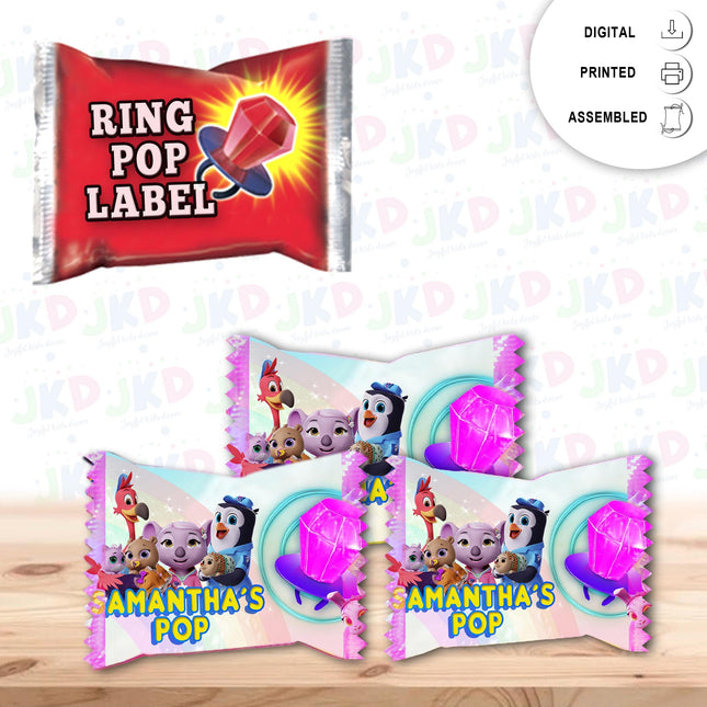 TOTS Ring Pop Label Sticker for Birthday Party Candy Favor - Digital, Stickers or Finished Options #Pink