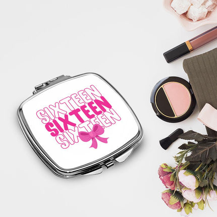 Personalized Handheld Mirror Compact Custom Travel Makeup Mirror for Women Portable Beauty Accessory Gift Sixteen