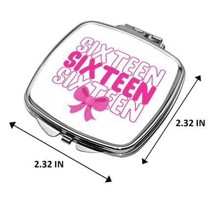 Personalized Handheld Mirror Compact Custom Travel Makeup Mirror for Women Portable Beauty Accessory Gift Sixteen