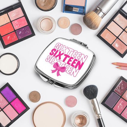 Personalized Handheld Mirror Compact Custom Travel Makeup Mirror for Women Portable Beauty Accessory Gift Sixteen