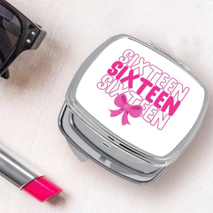 Personalized Handheld Mirror Compact Custom Travel Makeup Mirror for Women Portable Beauty Accessory Gift Sixteen