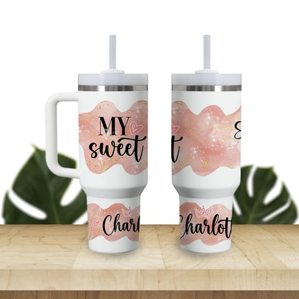 Custom Tumbler 40oz Personalized Name Insulated Bottle Water My Sweet Sixteen