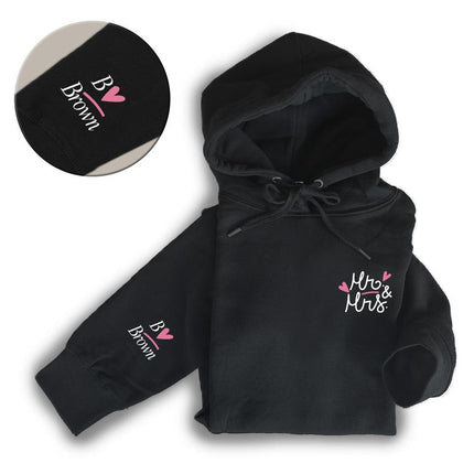 Adult Hoodie Sweatshirt Cozy Pullover Fleece Winter Outfit Gift for Her and Him Mr & Mrs