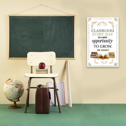 Sign Classroom Door Decor Hardcover 14x22 in Every Day Is A New Opportunity
