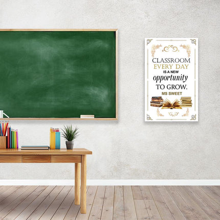 Sign Classroom Door Decor Hardcover 14x22 in Every Day Is A New Opportunity