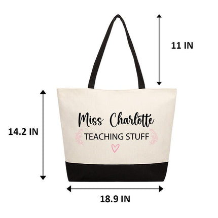 Personalized Bundle For Her Beach Tote Makeup Bag Mirror Travel Pouch Custom Gift Organizer Accessories Teaching Stuff