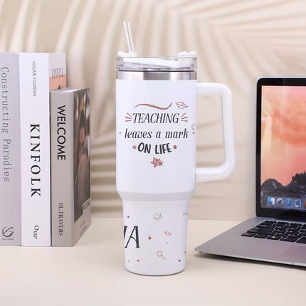 Custom Tumbler 40oz Personalized Name Insulated Bottle Water Thanks For Teaching Us