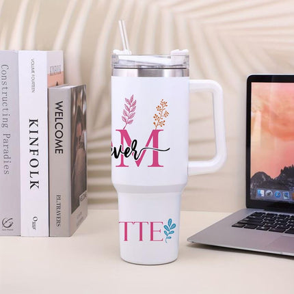 Custom Tumbler 40oz Personalized Name Insulated Bottle Water Mom Bestie Ever