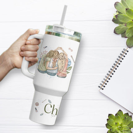 Custom Tumbler 40oz Personalized Name Insulated Bottle Water Mom You Are Loved Beyond Words